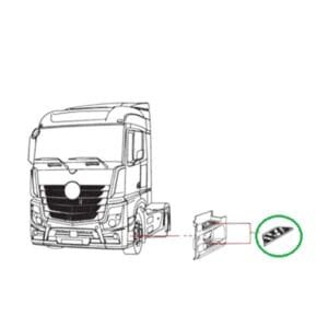 GRIGLIA PEDANA DESTRA/SINISTRA MERCEDES ACTROS MP4 - immagine 2