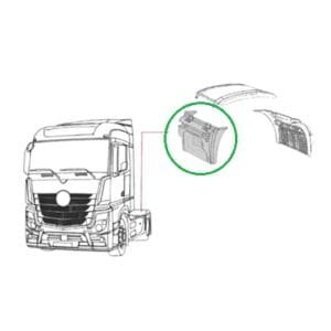 PARAFANGO POSTERIORE SINISTRO PARTE ANTERIORE MERCEDES ACTROS MP4 - immagine 2