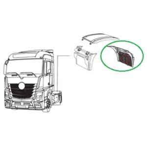 PARAFANGO POSTERIORE DESTRO/SINISTRO PARTE POSTERIORE MERCEDES ACTROS MP4 - immagine 2