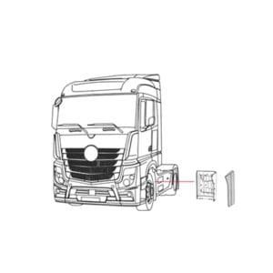 COPRIPARAFANGO LATERALE SINISTRO MERCEDES ACTROS MP4 - immagine 2