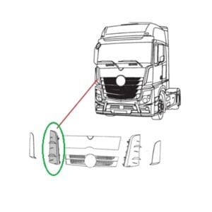 CONVOGLIATORE ARIA DESTRO PARTE INTERNA MERCEDES ACTROS MP4 - immagine 2